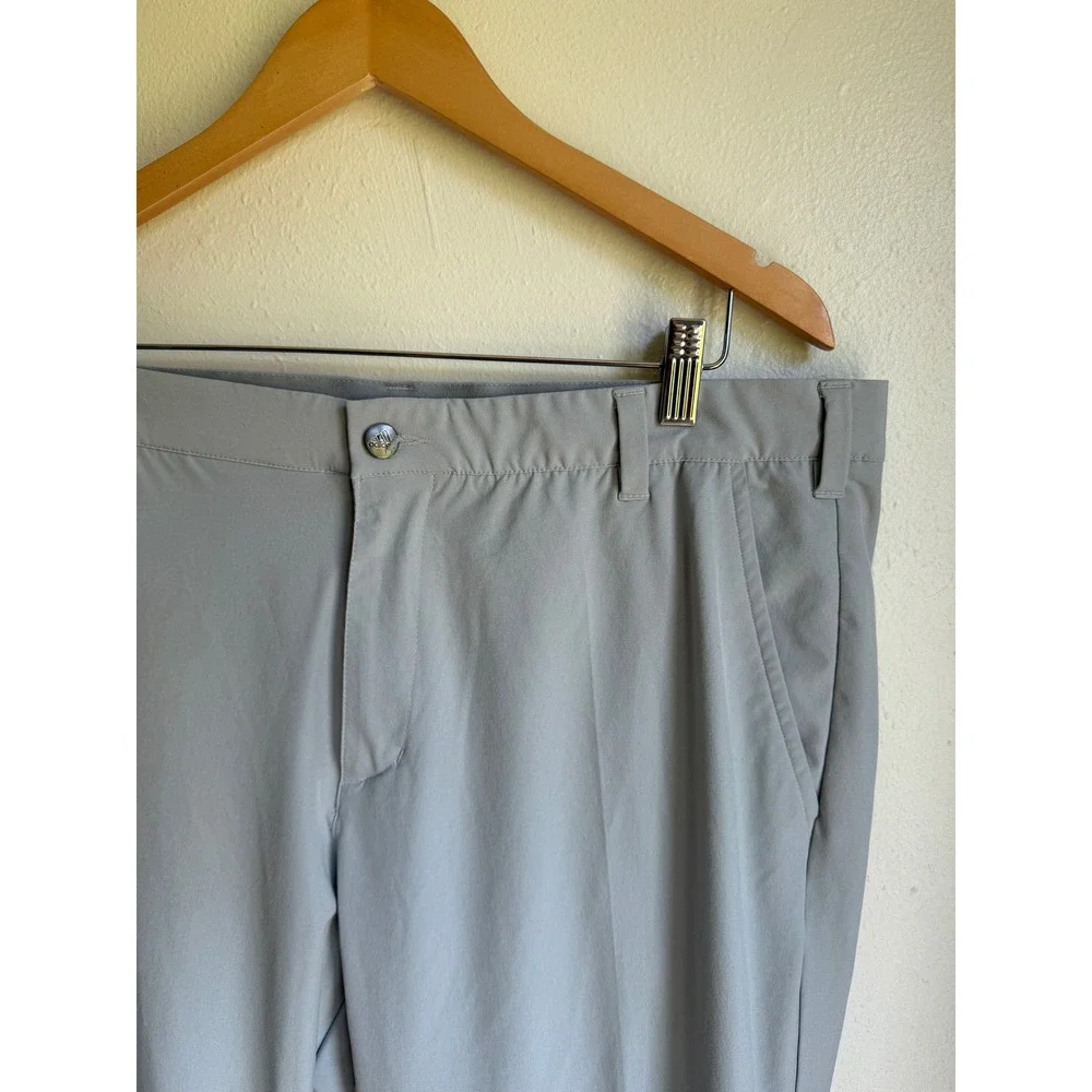 Adidas Ultimate365 Mens Golf Pants 38x32 Light Grey Stretch Performance Trousers